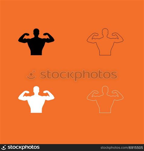 Bodybuilder icon .