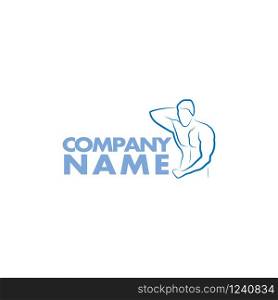 Bodybuilder Logo Template. Vector object and Icons for Sport Label. Fitness Logo Design.
