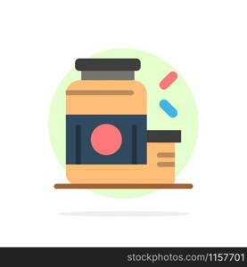 Bodybuilding, Gainer, Protein, Sports, Supplement Abstract Circle Background Flat color Icon