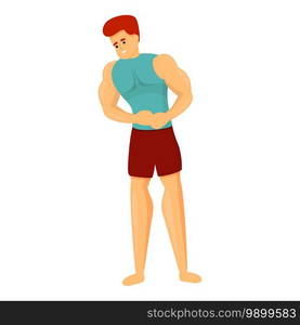 Bodybuilding icon. Cartoon of bodybuilding vector icon for web design isolated on white background. Bodybuilding icon, cartoon style