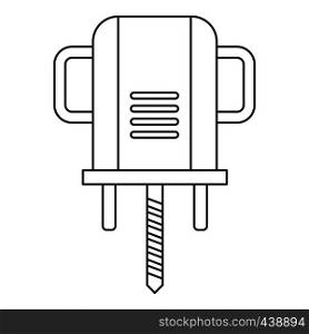 Boer drill icon in outline style isolated vector illustration. Boer drill icon outline