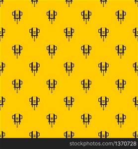 Boer drill pattern seamless vector repeat geometric yellow for any design. Boer drill pattern vector