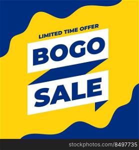 bogo buy one get one sale banner design