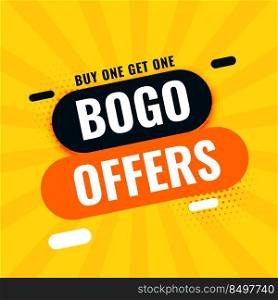 bogo buy one get one sale offer banner