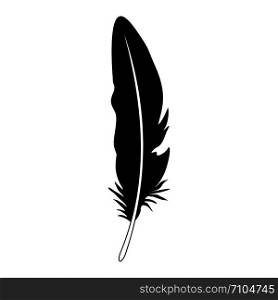 Bohemian feather icon. Simple illustration of bohemian feather vector icon for web design isolated on white background. Bohemian feather icon, simple style