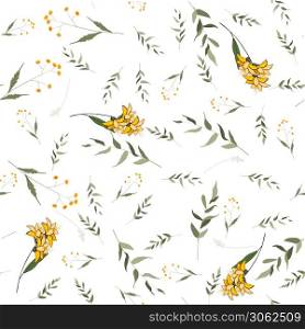 Bohemian flowers pattern of lily. Seamless floral hand drawn mix. Vector illustration. Seamless floral hand drawn mix. Vector illustration. Bohemian flowers lily pattern.