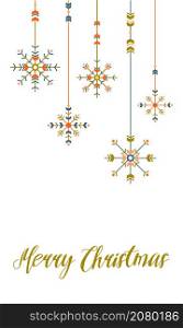 Boho Christmas greeting card. Hand drawn vector illustration in boho style. Snowflakes and lettering. New Year 2022. Boho Christmas greeting card. Hand drawn vector illustration in boho style. Snowflakes and lettering.