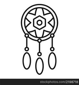 Boho dream catcher icon outline vector. Indian native. Aztec american. Boho dream catcher icon outline vector. Indian native