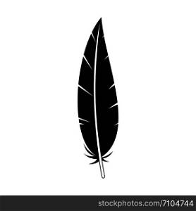 Boho feather icon. Simple illustration of boho feather vector icon for web design isolated on white background. Boho feather icon, simple style
