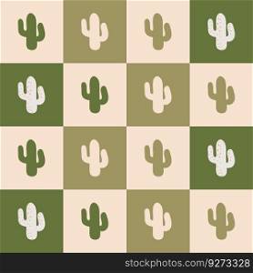 Boho Indian pattern with cactus in muted earthy tones. Tribal pattern with succulent cactus flowers.. Boho pattern with cactus in muted earthy tones. Tribal pattern with succulent cactus flowers.