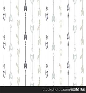 Boho style seamless pattern with arrows. Boho style seamless pattern with hand drawn arrows. Vector illustration