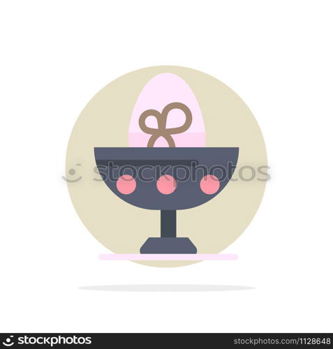 Boiled, Boiled Egg, Easter, Egg, Food Abstract Circle Background Flat color Icon