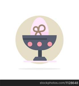 Boiled, Boiled Egg, Easter, Egg, Food Abstract Circle Background Flat color Icon