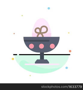Boiled, Boiled Egg, Easter, Egg, Food Abstract Flat Color Icon Template