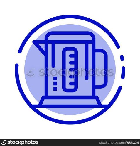 Boiler, Coffee, Machine, Hotel Blue Dotted Line Line Icon