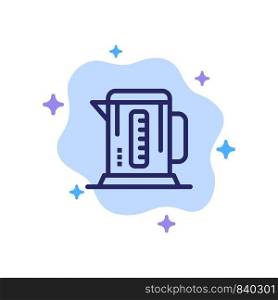Boiler, Coffee, Machine, Hotel Blue Icon on Abstract Cloud Background
