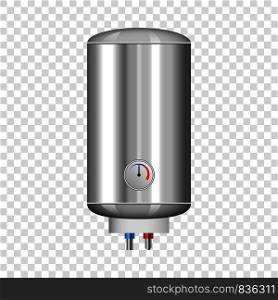 Boiler mockup. Realistic illustration of boiler vector mockup for on transparent background. Boiler mockup, realistic style