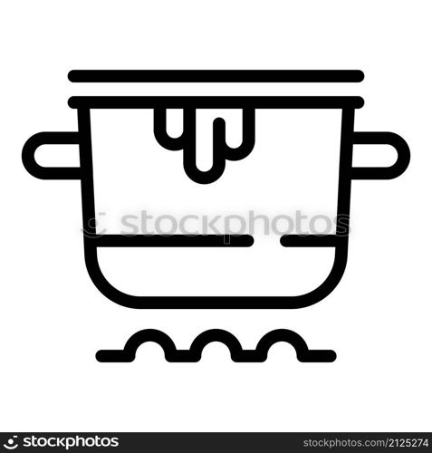 Boiling cream soup icon outline vector. Hot food. Homemade bowl. Boiling cream soup icon outline vector. Hot food