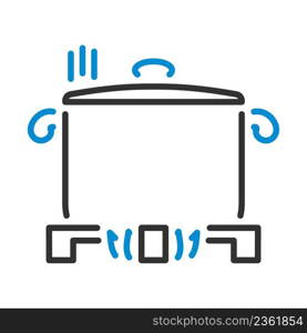 Boiling Pot Icon. Editable Bold Outline With Color Fill Design. Vector Illustration.