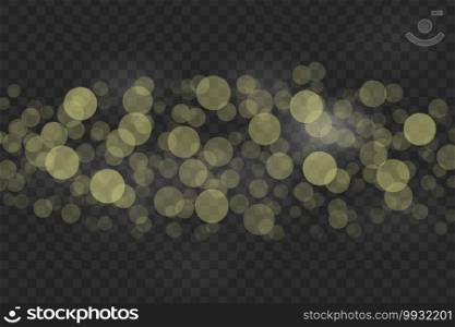 Bokeh lights effect isolated on transparent background. Bokeh lights effect isolated