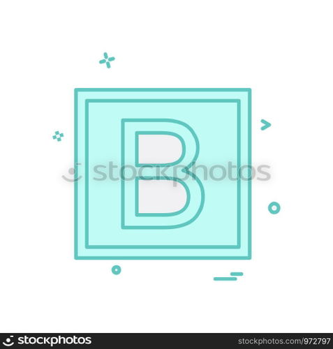 Bold icon design vector