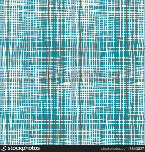 Bold plaid pattern with thin brushstrokes vector image