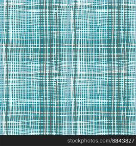 Bold plaid pattern with thin brushstrokes vector image
