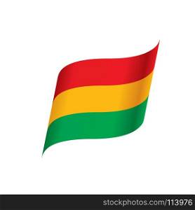 Bolivia flag, vector illustration. Bolivia flag, vector illustration on a white background