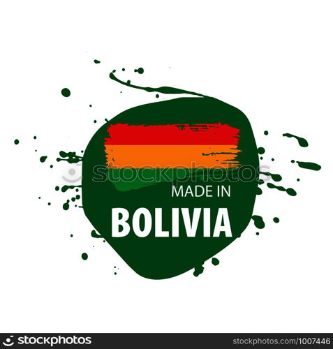 Bolivia flag, vector illustration on a white background. Bolivia flag, vector illustration on a white background.