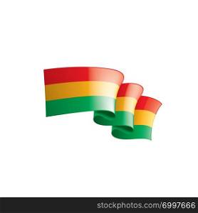 Bolivia flag, vector illustration on a white background. Bolivia flag, vector illustration on a white background.