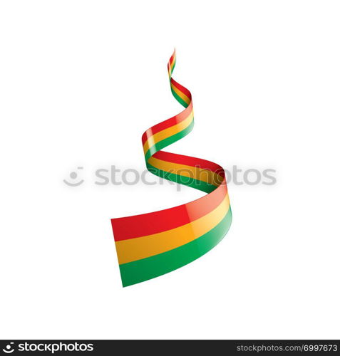 Bolivia flag, vector illustration on a white background. Bolivia flag, vector illustration on a white background.