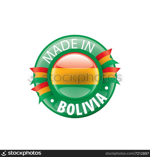 Bolivia flag, vector illustration on a white background. Bolivia flag, vector illustration on a white background.