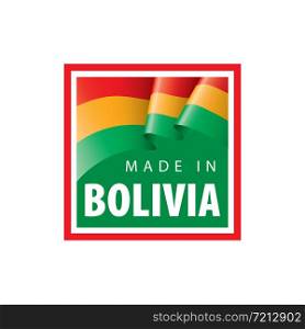 Bolivia flag, vector illustration on a white background. Bolivia flag, vector illustration on a white background.