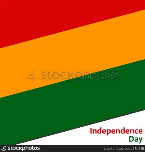 Bolivia independence day with flag vector illustration for web. Bolivia independence day