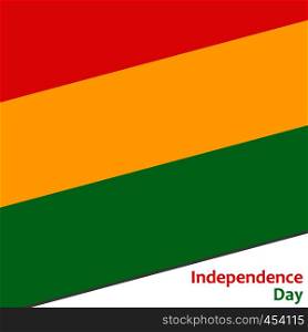 Bolivia independence day with flag vector illustration for web. Bolivia independence day