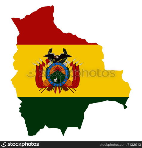 Bolivia map flag Vector illustration eps 10.. Bolivia map flag Vector illustration eps 10