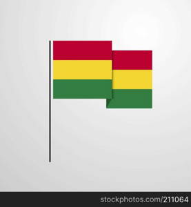 Bolivia waving Flag design vector