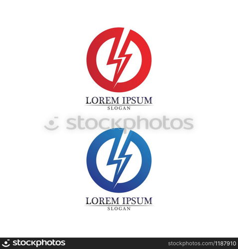 bolt electric Vector lightning icon logo and symbols