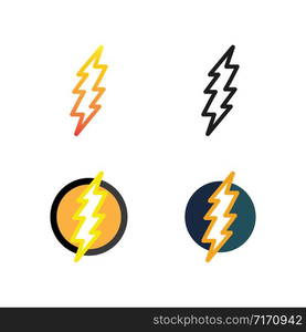 bolt electric Vector lightning icon logo and symbols