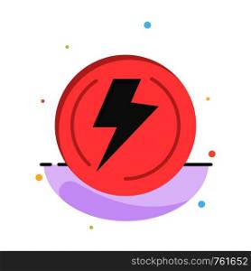 Bolt, Light, Voltage, Industry, Power Abstract Flat Color Icon Template