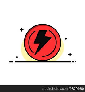 Bolt, Light, Voltage, Industry, Power Business Logo Template. Flat Color