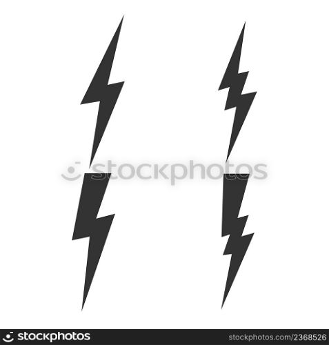 Bolt lightning icon. Thunder flash illustration symbol set. Sign storm vector.
