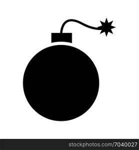 Bomb, an explosive weapon, icon on isolated background