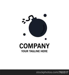 Bomb, Comet, Explosion, Meteor, Science Business Logo Template. Flat Color