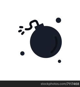 Bomb, Comet, Explosion, Meteor, Science Flat Color Icon. Vector icon banner Template