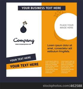 Bomb Company Brochure Template. Vector Busienss Template