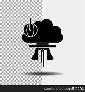 Bomb, explosion, nuclear, special, war Glyph Icon on Transparent Background. Black Icon. Vector EPS10 Abstract Template background