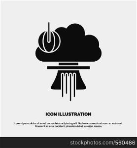 Bomb, explosion, nuclear, special, war Icon. glyph vector gray symbol for UI and UX, website or mobile application. Vector EPS10 Abstract Template background