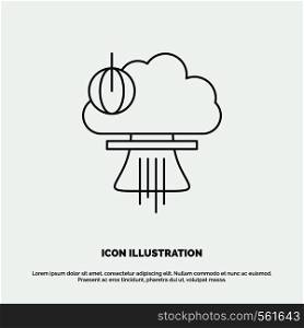 Bomb, explosion, nuclear, special, war Icon. Line vector gray symbol for UI and UX, website or mobile application. Vector EPS10 Abstract Template background