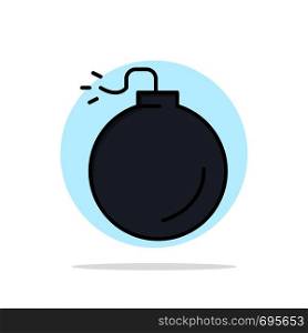 Bomb, Explosive, Explosion Abstract Circle Background Flat color Icon